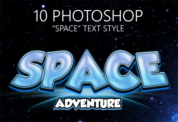 Space Game Photoshop Text Styles