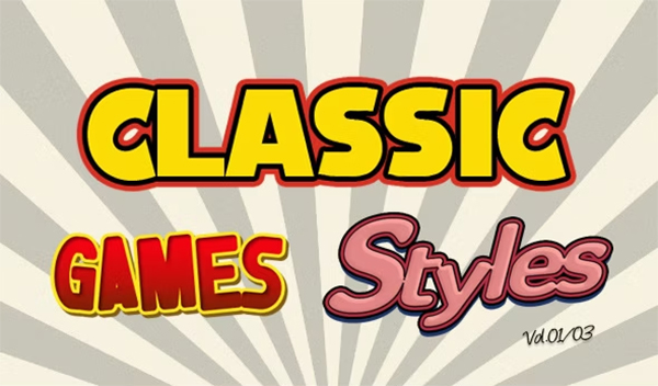 Classic Games Photoshop Text Styles