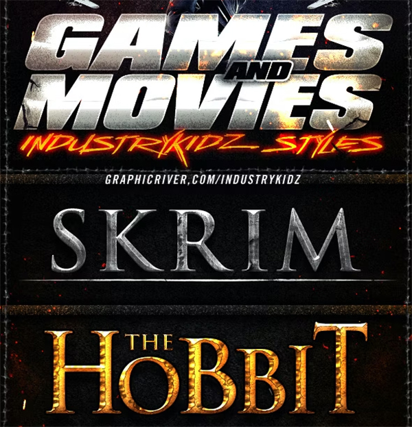 Game and Movies Photoshop Styles