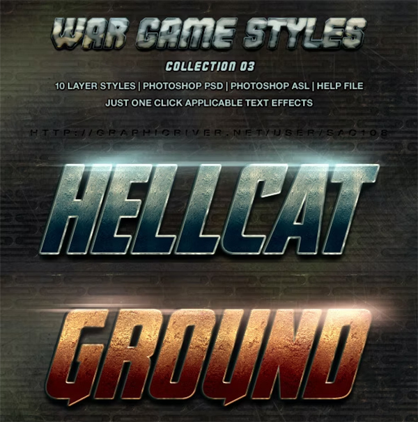 War Game Styles PSD Collection