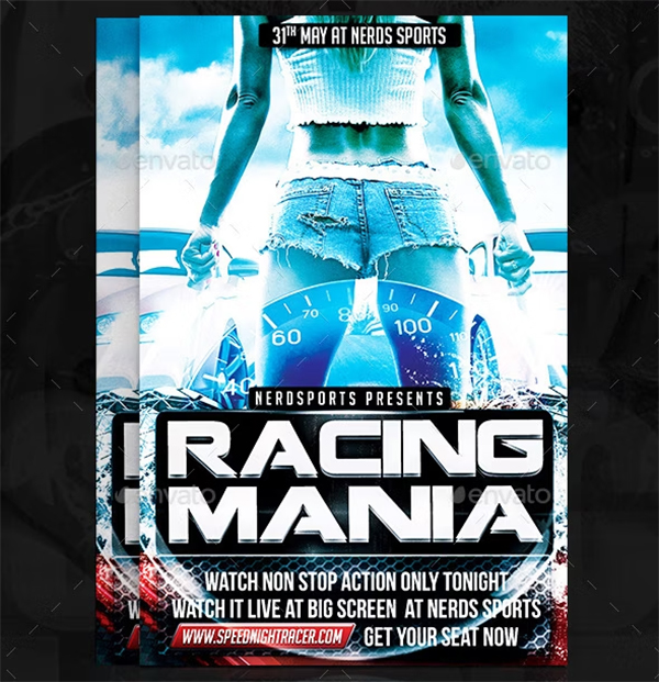 Car Race Sports Flyer Template