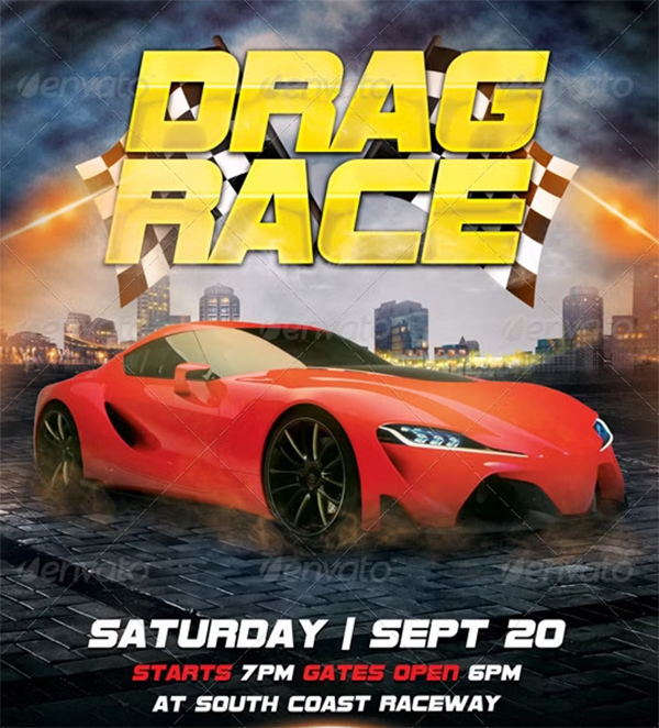 Drag Race Flyer Template