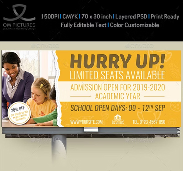 Junior School Education Billboard Banner Template