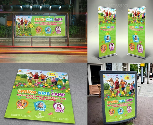 Spring Kids Camp Advertising Bundle