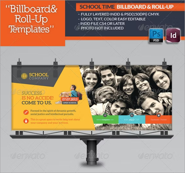 School Time Billboard Roll-Up Template