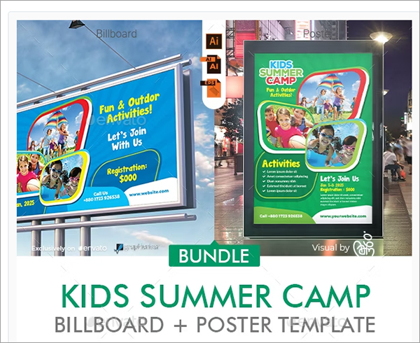 Kids Summer Camp Signage Bundle