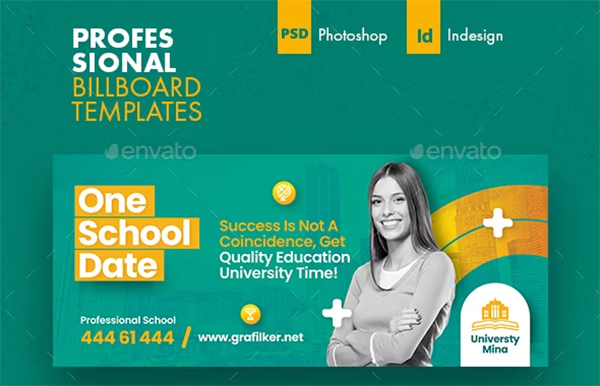School PSD Billboard Templates