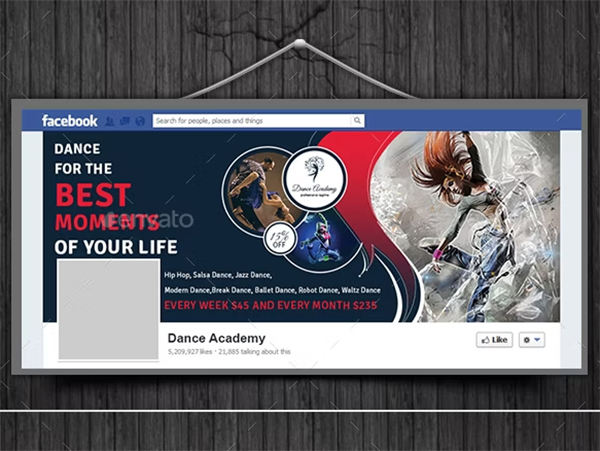 Dance Academy Facebook Timeline Cover Template