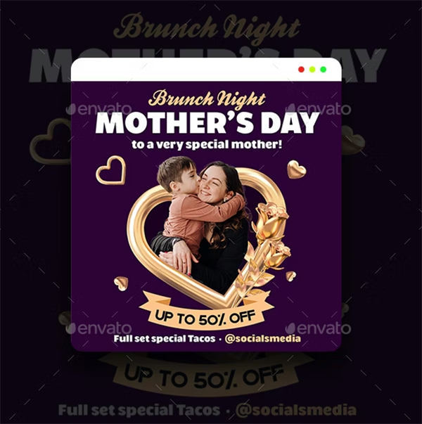 Happy Mothers Day Banners Template