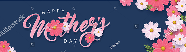 Mothers Day Banner Background Template