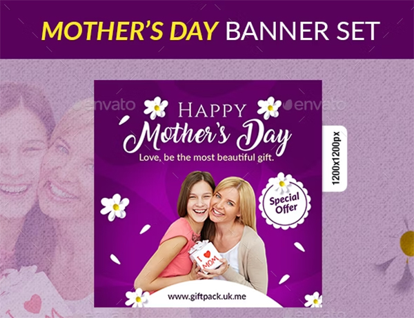 Mothers Day Banner Design Template