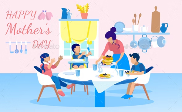 Happy Mothers Day Greeting Banner