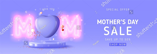 Promo Sale Mother's Day Banner Template