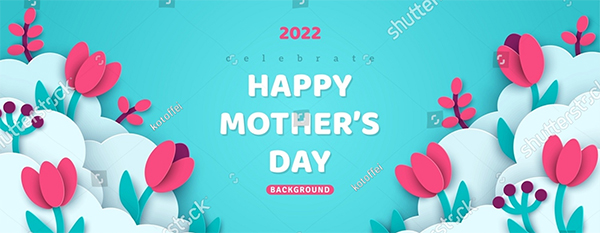 Happy Mother's Day Sale Horizontal Banner 