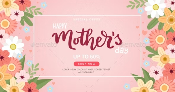 Mothers Day Sale Banner Template