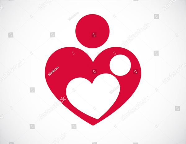 Mother Love Icon Vector Templates
