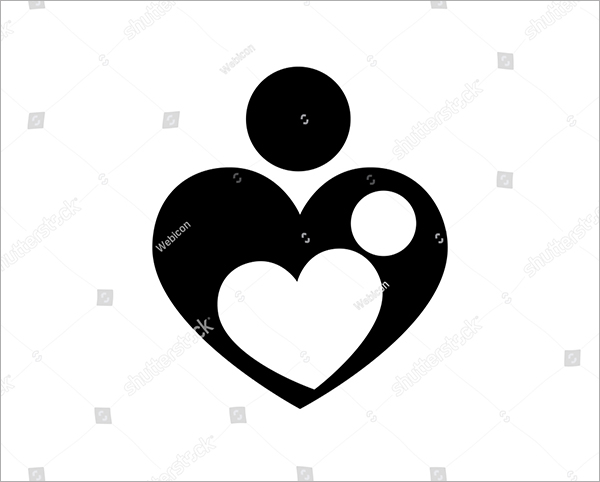 Mother love icon Vector Template