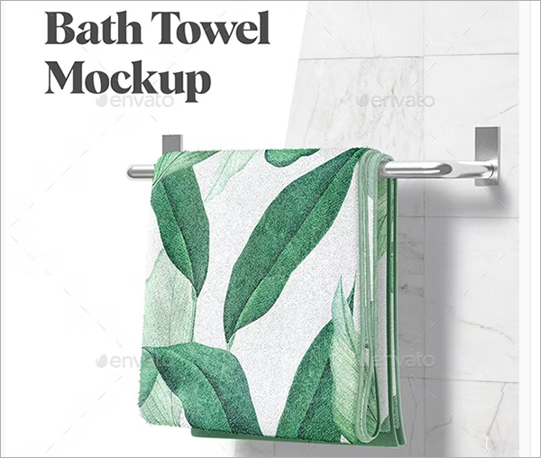Bath Towel Mockup Template