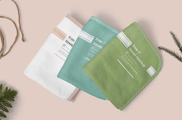 Free PSD Hand Towel Mockup