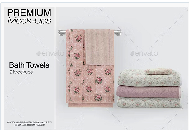 Bath Towels Mockup Set