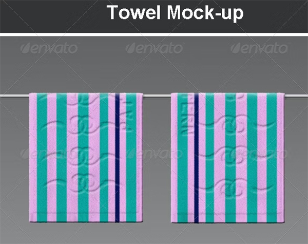 Towel Mock-up Template