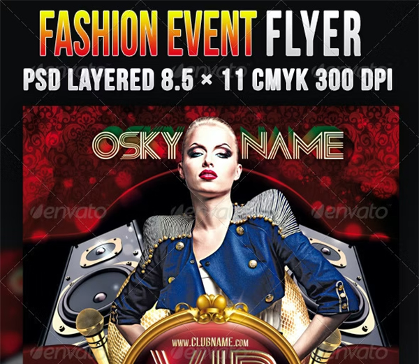 Fashion Event Flyer PSD Template