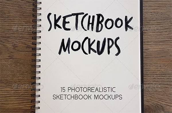 Photorealistic Sketchbook Mockups