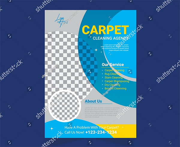 Carpet Cleaning Flyer Vector Design