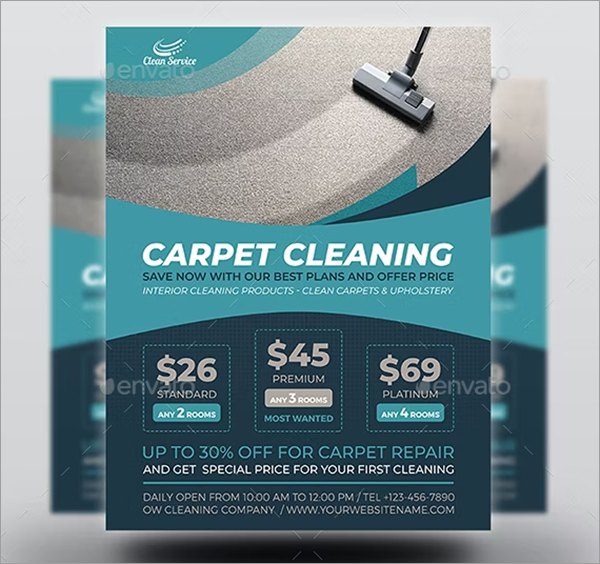 Carpet Cleaning Services Flyer Template