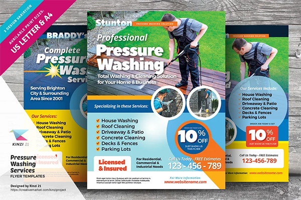 Pressure Washing Services Flyers Template