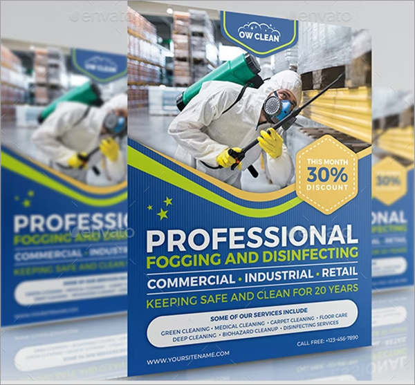 Disinfecting and Cleaning Services Flyer Template