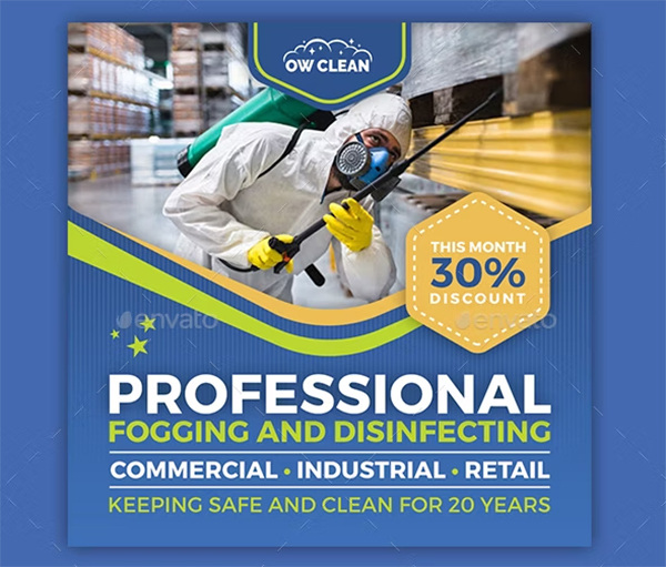 Cleaning Services Social Media Flyer Template