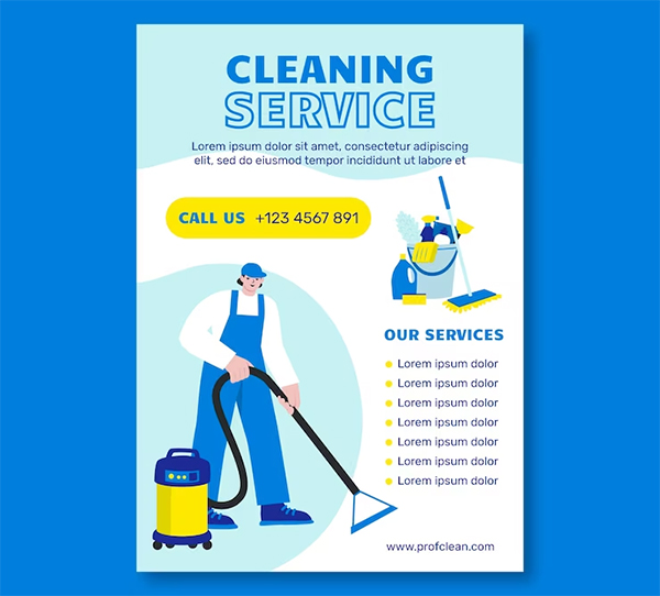 Free Carpet Cleaning Flyer PSD Template