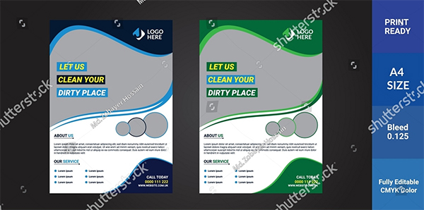 Gutter Cleaning Vector Flyer Template