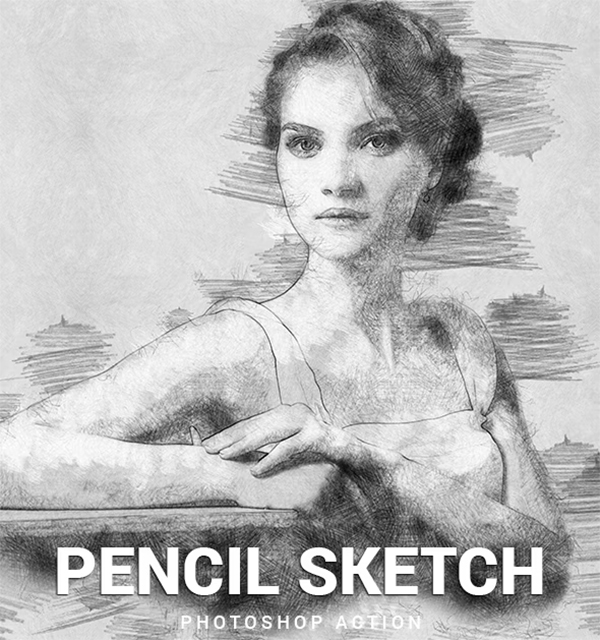 Vintage Pencil Sketch Photoshop Action