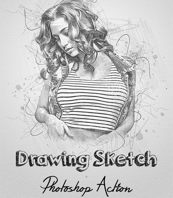 Vintage Drawing Sketch Photoshop Action