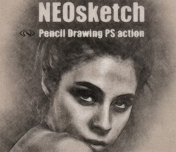 NEOsketch Pencil Drawing Photoshop Action