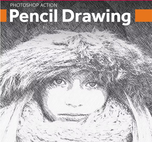 Pencil Drawing - Photoshop Actions