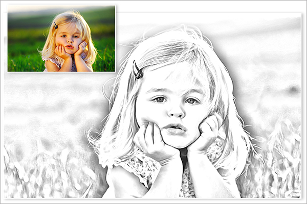 Pencil Drawing Effect Photoshop Action