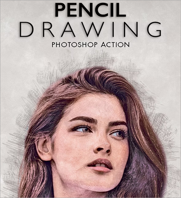 Pencil Drawing Photoshop, ATN Action