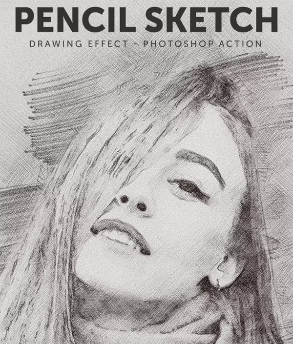 Pencil Sketch Drawing Effect Photoshop Action