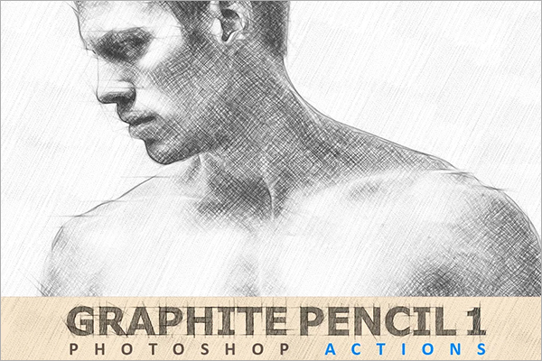 Graphite Pencil Drawings Photoshop Actions