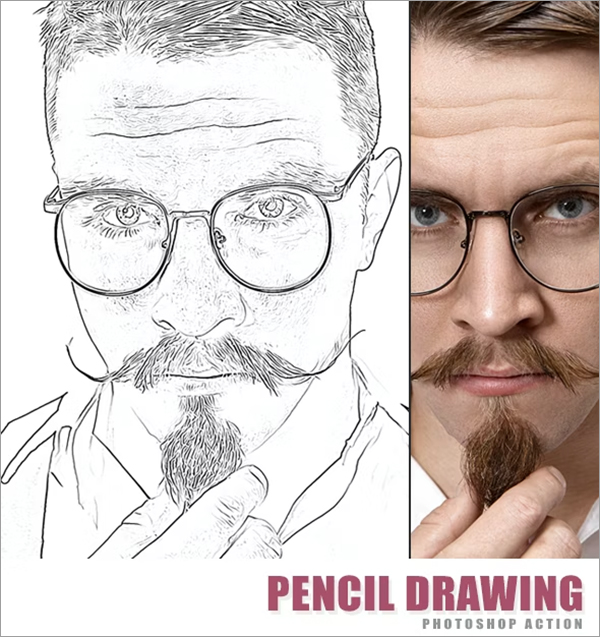 Pencil Drawing Print Photoshop Action