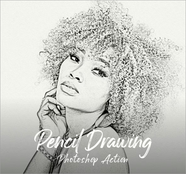 Pencil Drawing ATN, Photoshop Actions