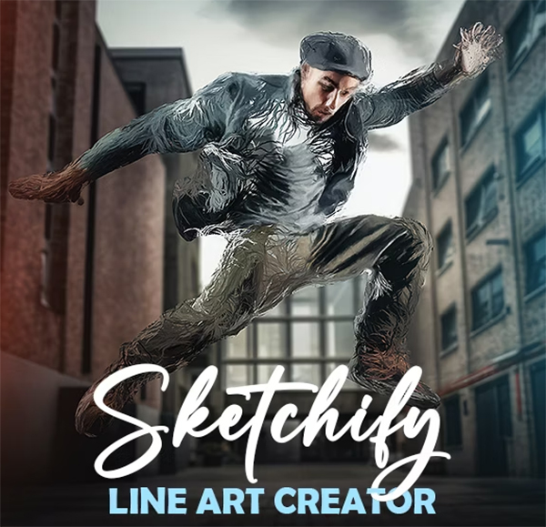 Sketchify Line Art Creator Photoshop Action