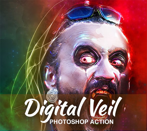 Digital Veil Photoshop Action