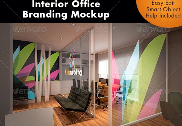 Interior Office Branding Mockup
