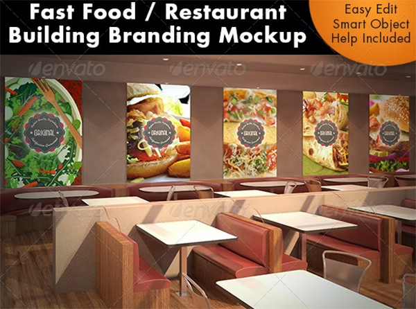 Fast Food Building Branding Mockup