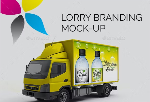 Lorry Branding Mockup Template