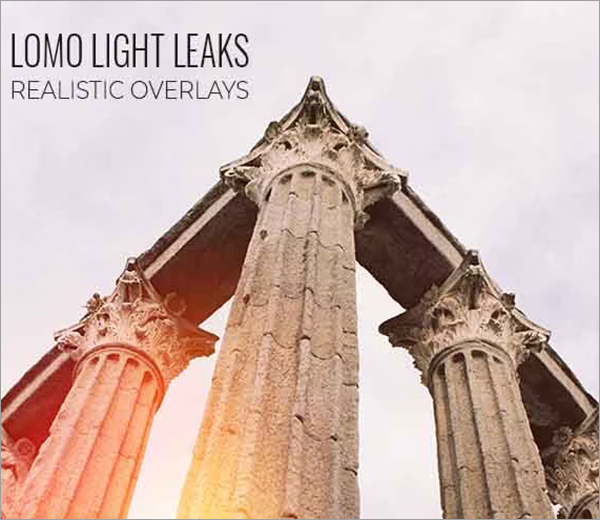 Realistic Lomo Light Leaks Overlays